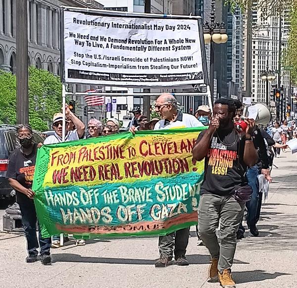 Chicago march on May Day, May 4, 2024.