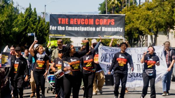 Los Angeles Revcom Corps march in South Central LA May Day 2024.