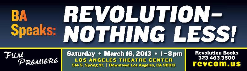 Billboard in Los Angeles for the film
                          REVOLUTION—NOTHING LESS!