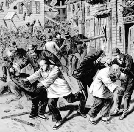 Anti-Chinese mob in Denver, 1880