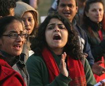 Demonstration against gang rape in India