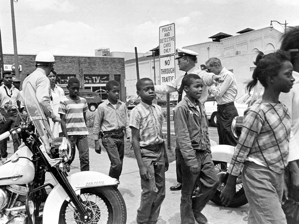 May 1963: Birmingham school kids are taken to jail for protesting discrimination against Black people.