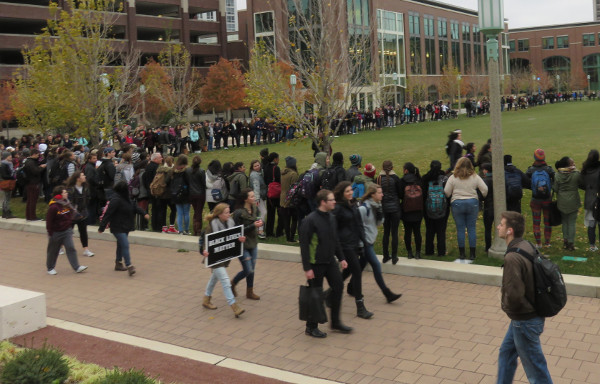 Loyola University, November 12, protest in solidarity with Missouri University