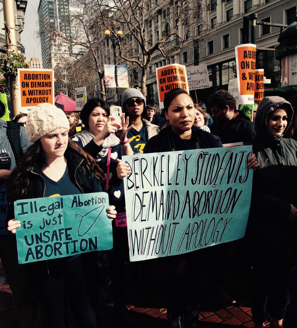 Two hundred people, overwhelmingly youth, confronted the anti-abortion march in San Francisco.