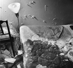 Fred Hampton's bed, after his murder by Chicago police