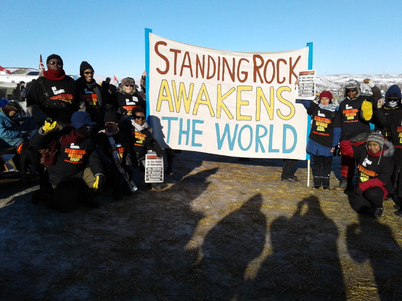 Revolution Club delegation at Standing Rock