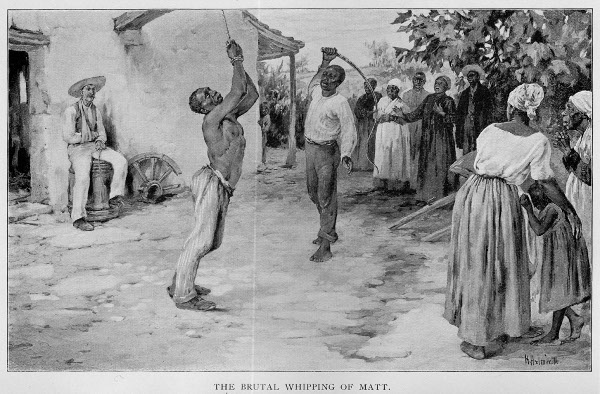 La “máquina de látigos” era tanto una máquina en el sentido literal que azotaba a los esclavos negros para obligarlos a recoger cada vez más algodón, como una metáfora para la incesante e inhumana tortura infligida cada hora, cada día, bajo la esclavitud.