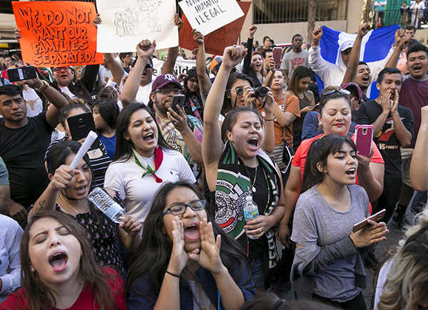 Protesta en el Día Sin Inmigrantes, Austin, Texas, 16 de febrero.