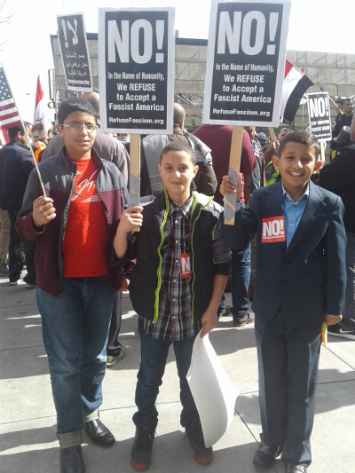 San Francisco, Yemenis protest Muslim ban, March 10