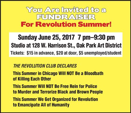 Les invitamos a un acto de recaudación de fondos para el Verano de la Revolución