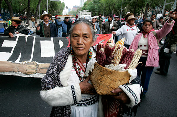 Mexican protest against NAFTA.