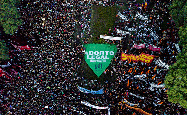 Una manifestación de los Día Internacional de la Mujer en Argentina