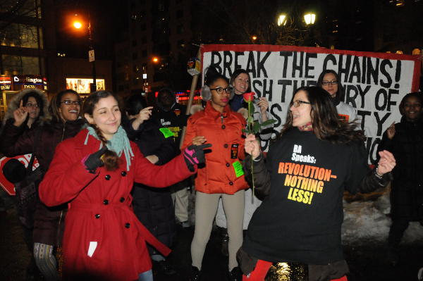 One Billion Rising, NYC 2014, photo by Li Onesto/Revolution