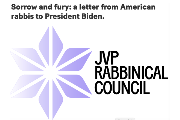 The day before International Holocaust Remembrance Day, the Jewish Voice for Peace Rabbinical Council ran a full-page ad—an open letter to Biden—in the New York Times and the Washington Post.