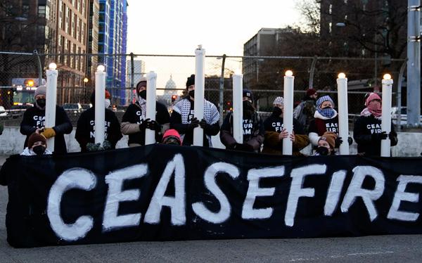 Protesters call for ceasefire for Palestine, Washington, DC, December 14, 2023.