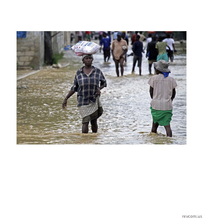 Hurricane Sandy caused flooding in Port-au-Prince, Haiti, 2012.