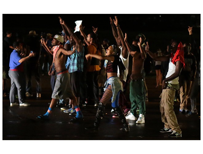 Ferguson, Missouri, early a.m. August 17. Photo: AP