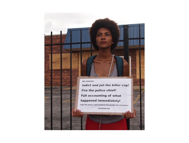 Protest in Ferguson, August 30, 2014