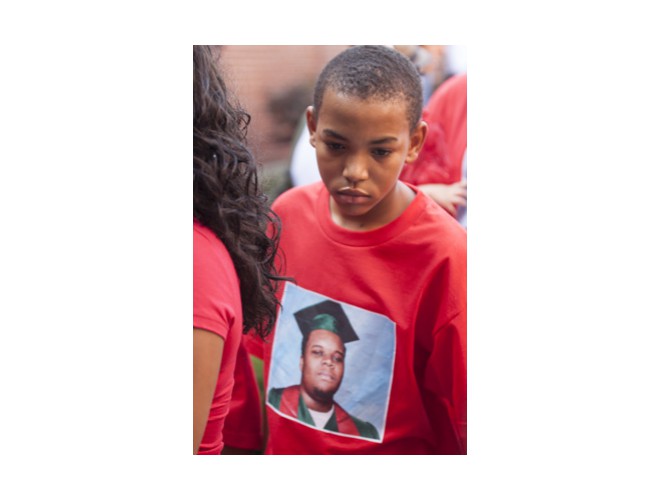 August 25, 2014, day of Michael Brown's funeral 