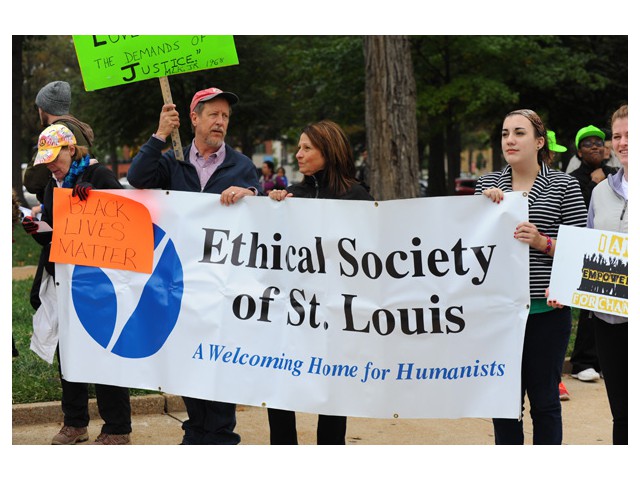 Oct 11: Humanists demanding justice in St. Louis.  Photo: Special to revcom.us