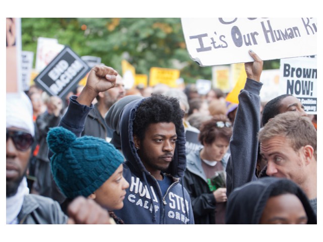 Oct 11: Faces in the crowd – demanding justice in St. Louis.  Photo: Special to revcom.us
