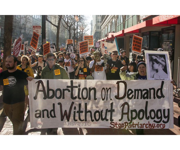 San Francisco, California, January 24, 2015: Spirited Counter-Protest Against Woman-Hating 'Walk for Life'