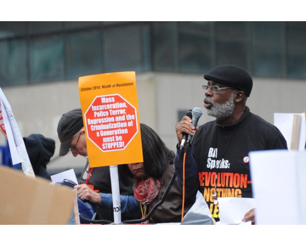 Carl Dix speaking at Rally in Union Square, New York City. Photo: Revolution/revcom.us