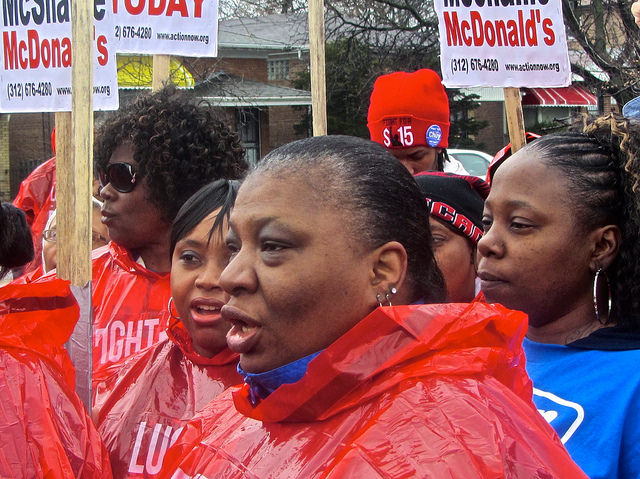 Chicago, April 15, minimum wage protest