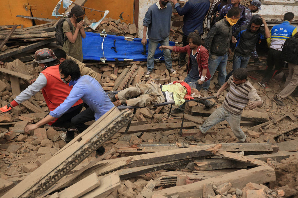 Fighting to save survivors of the Nepal Earthquake 4/29/15 Photo: UN