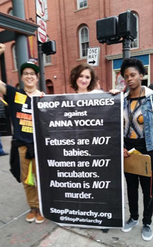 The Revolution Club, Stop Patriarchy, revolutionaries, and activists came to Murfreesboro, Tennessee to #StandWithAnnaYocca during her arraignment on December 22, 2015