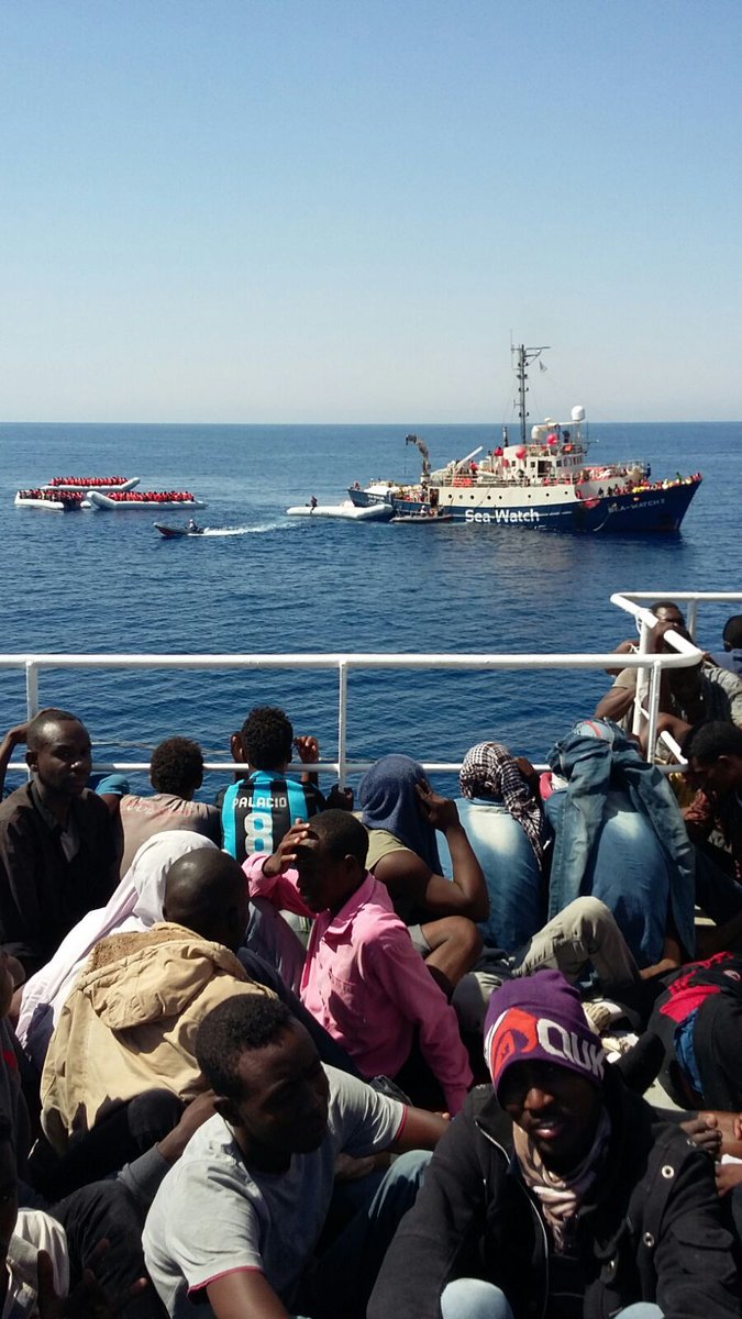 In one day in June, 1,000 refugees trying to cross the Mediterranean Sea in unsafe dinghys to reach Europe were rescued at sea by Médecins Sans Frontières (Doctors Without Borders) and Sea Watch humanitarian groups.
