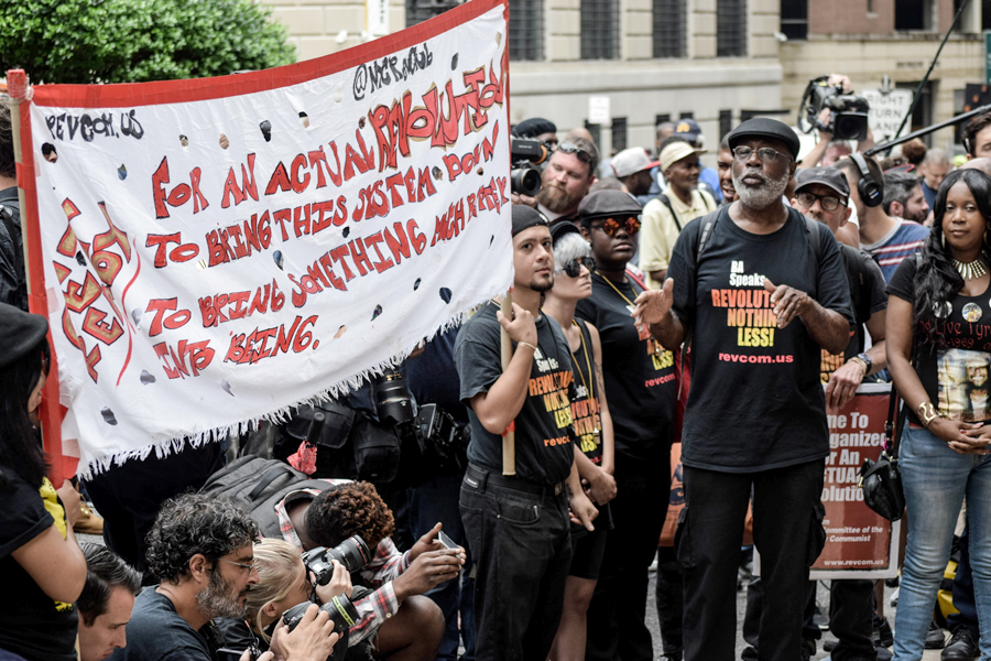 Carl Dix and the Revolution Club at the Baltimore courthouse