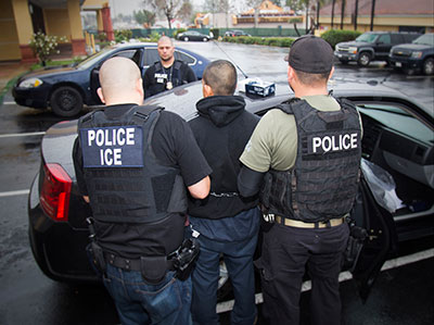 Immigration raid in Los Angeles, CA, February 2017 