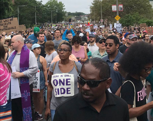 Tens of Thousands in Boston on August 19, 2017.