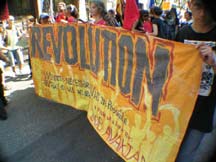 Banner reading Revolution