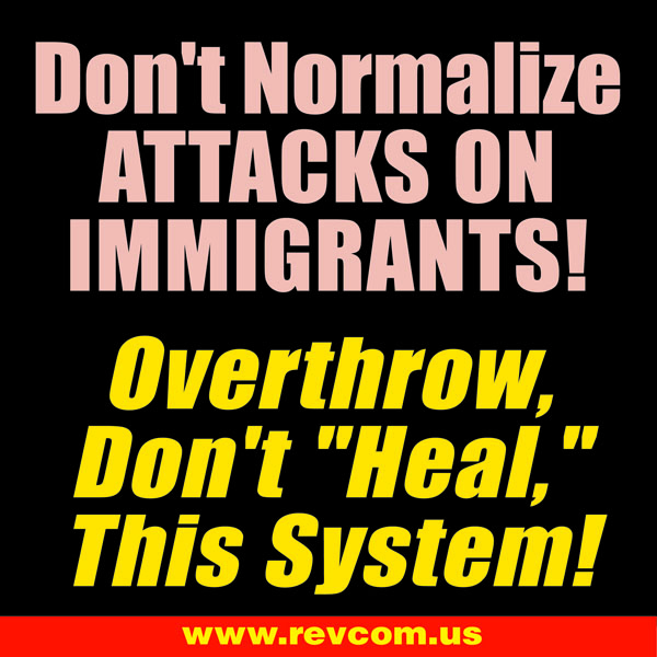 Don't normalize attacks on immigrants meme