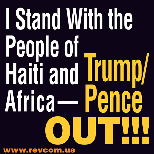 I stand with the people of Haiti and Africa