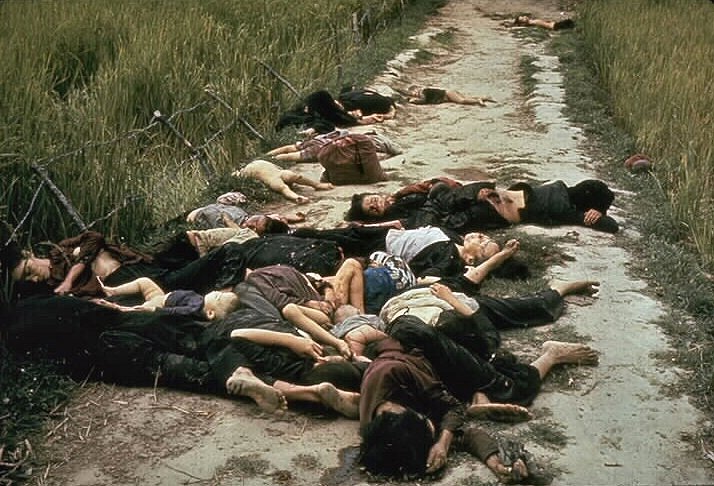 Villagers massacred by U.S. Army troops at My Lai in Vietnam, March 16, 1968.