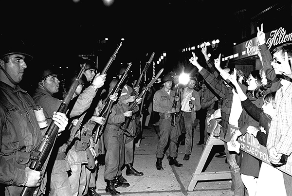 Protestas en la Convención Nacional Demócrata en Chicago en 1968