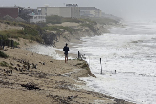 Hurricane Florence’s wind and storm surge hit Nags Head, North Carolina, September 14