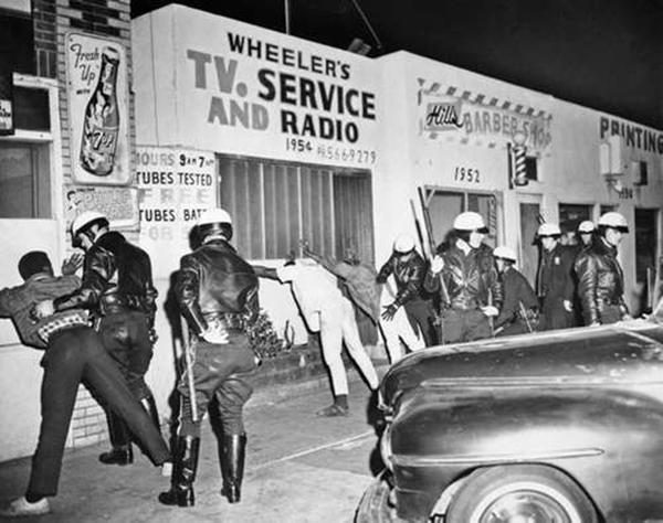 LAPD in Watts, 1966