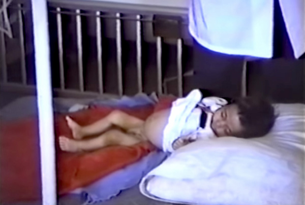 1991–in a Baghdad hospital, one of hundreds of thousands of Iraqi infants suffering from diarrhea as a result of the destruction of the country's water and sanitation system.