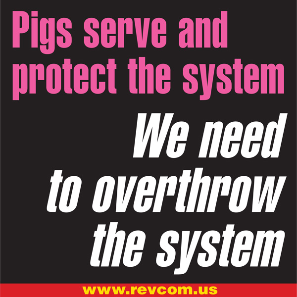 Pigs serve and protect the system. We need to overthrow the system.