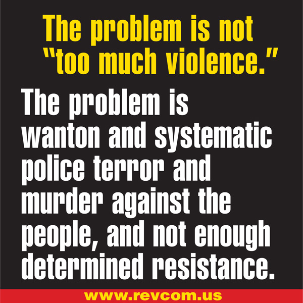 The problem is not 'too much violence.'