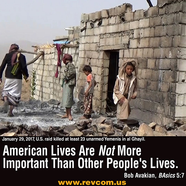 American lives are not more important than other people's lives