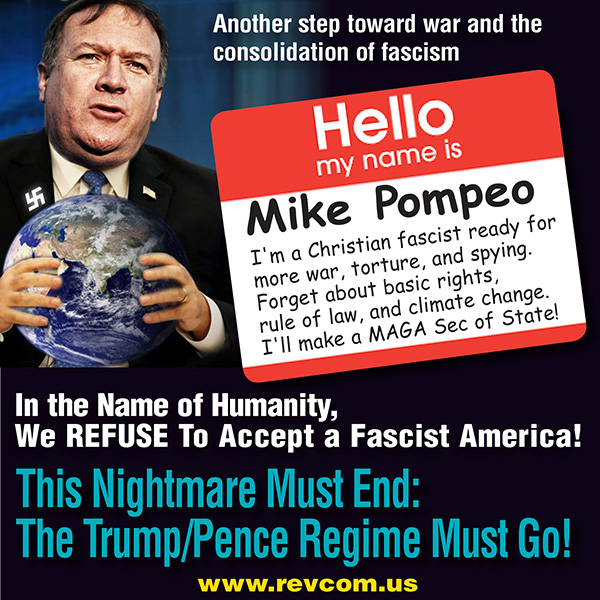 Pompeo... another step toward war and consolidation of fascism
