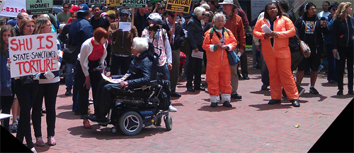 Support rally for Pelican Bay hunger strikers, San Francisco, July 9, 2011