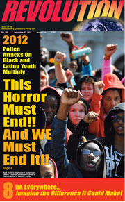 Revolution #289, December 23, 2012 - front page