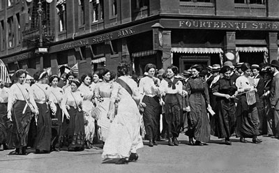 Marching in support of strikers in Triangle Shirt Waist Fire