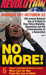 Revolution #317, September 22, 2013 - front page